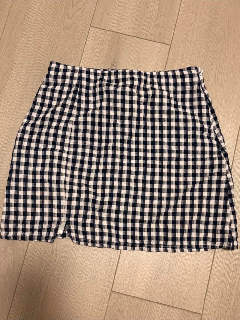 American Eagle Outfitters Black and White Gingham Mini Skirt